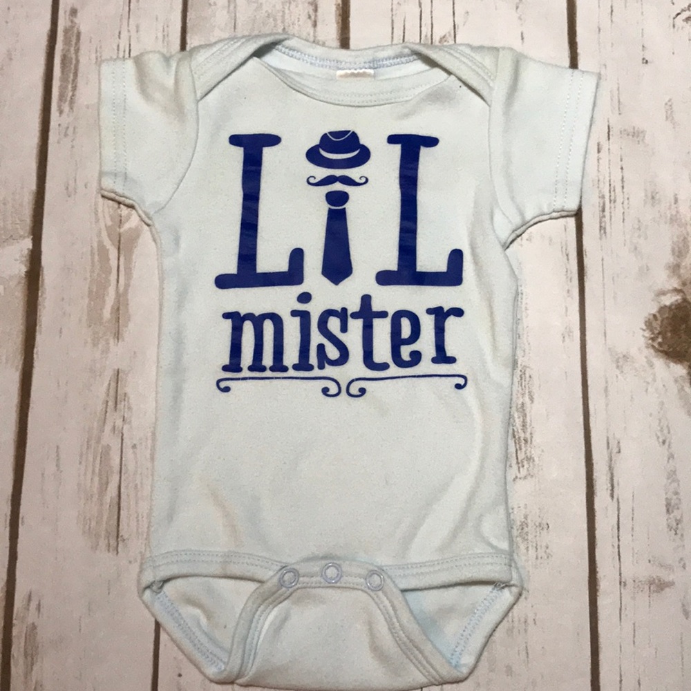 Baby Newborn Brother Little Mister Sibling Shirt